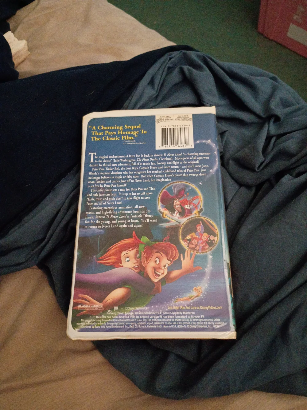 Disney Peter Pan Return to Never Land on VHS